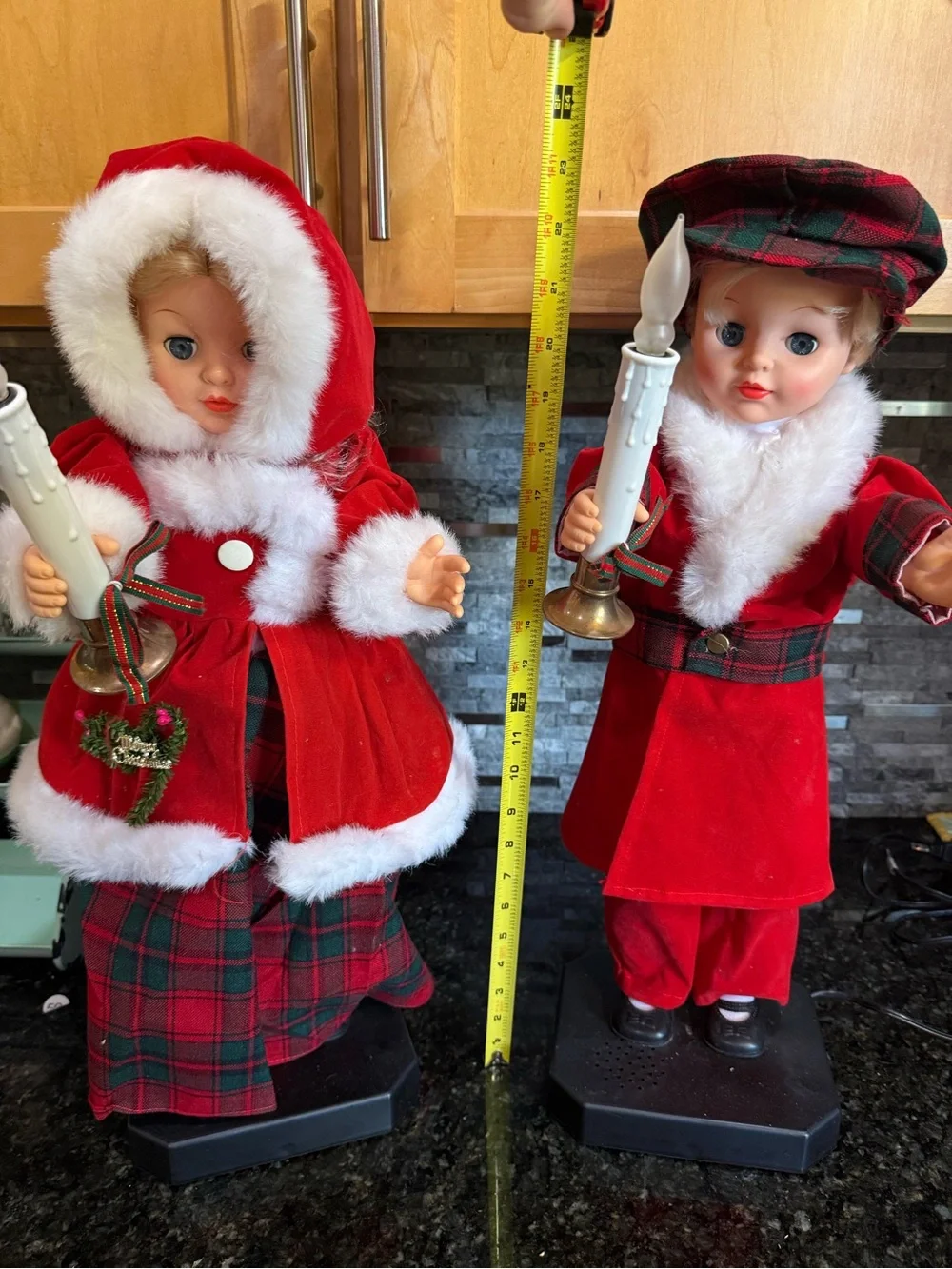 Vintage Early 90’s Telco Electric 24 inch Motionette Boy and Girl Carolers